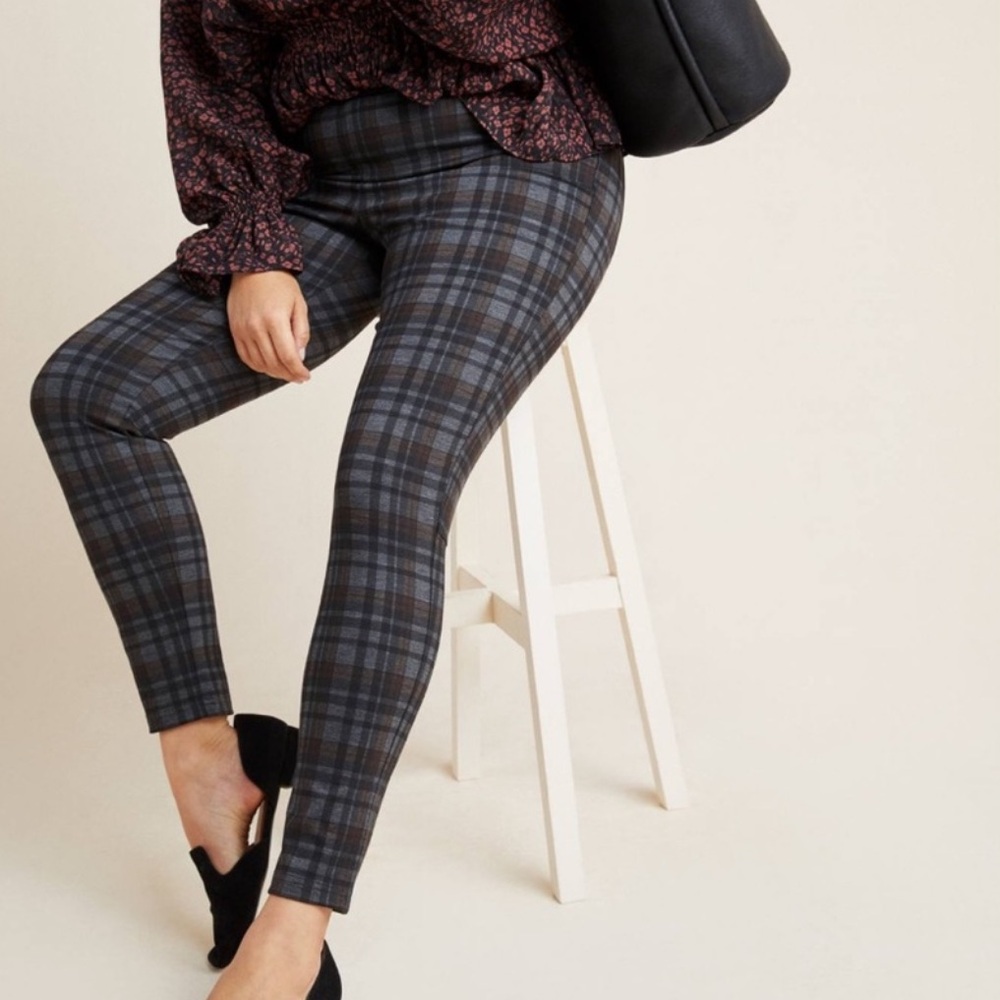 Anthropologie Sanctuary Plaid Black and Gray Women's Pants